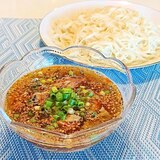 さばの缶詰で　さばのつけ汁そうめん